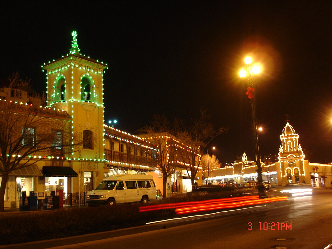 City skyline in bright light