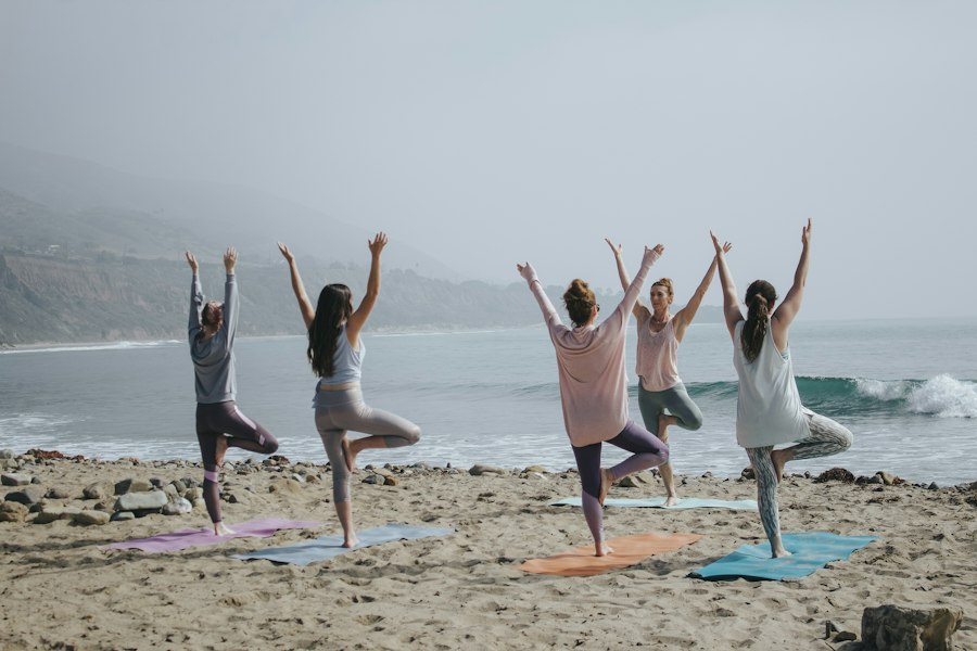 A bright yoga studio